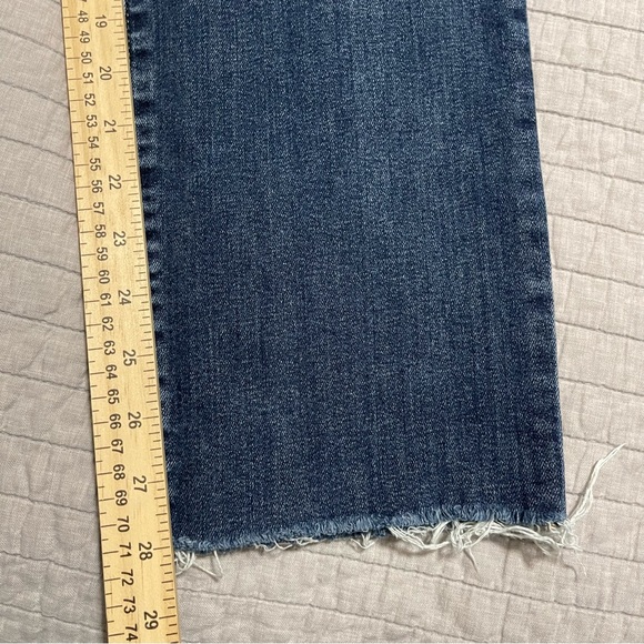 Kut From the Kloth Reese High Rise Fab AB Ankle Straight Raw Hew Jeans Size 12 - Picture 9 of 11